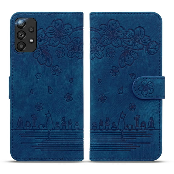 Dteck for Samsung Galaxy A33 5G Wallet Case Cover, Magnetic Closure Folio Flip Stand ID & Credit Card Slots Holder Leather Protective Cover For Samsung Galaxy A33 5G,Blue