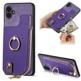 thumbnail image 1 of Dteck for Samsung Galaxy A34 5G Zipper Wallet Case, Shockproof with Card Holders Flip Premium PU Leather Card Slots with 360°Rotation Ring Stand Protective Phone Cover, purple, 1 of 8