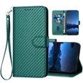 thumbnail image 1 of Dteck for Samsung Galaxy A35 Case with Card Holder and Wrist Strap Magnetic Closure Carbon Fiber Pattern PU Leather Wallet Flip Cover for Samsung Galaxy A35 5G,Green, 1 of 8