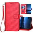 thumbnail image 1 of Dteck for Samsung Galaxy A35 Case with Card Holder and Wrist Strap Magnetic Closure Carbon Fiber Pattern PU Leather Wallet Flip Cover for Samsung Galaxy A35 5G,Red, 1 of 8