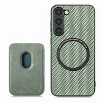 Dteck for Samsung Galaxy A36 5G Wallet Case with Detachable Card Holder Magnetic Slim Fiber Pattern Protection Fashion Protective Cover for Women Man, Green
