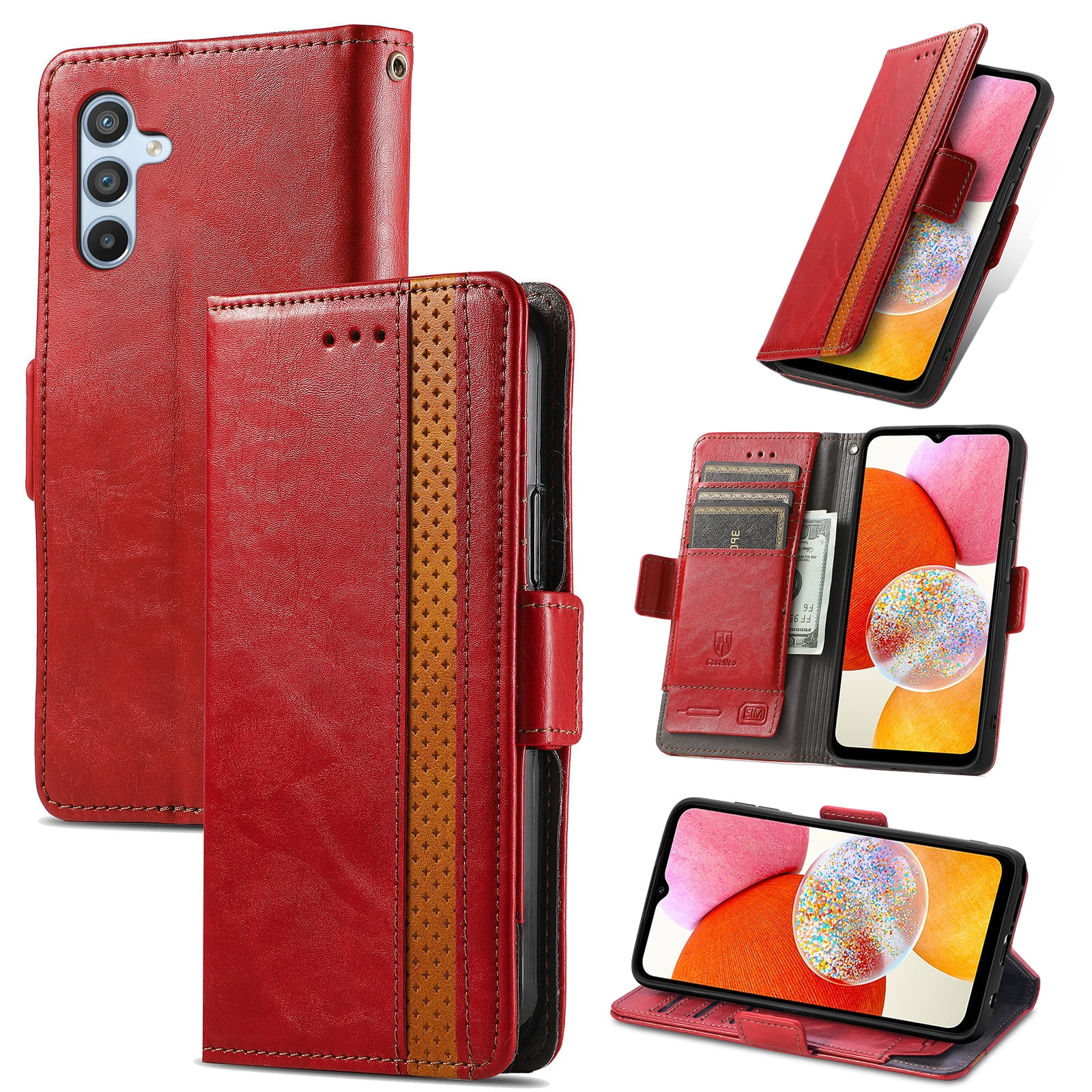 SEAHAI Leather Folio Case For Honor 200 Pro 5G, Premium PU Flip Wallet Protective Case, Shockproof Mobile Phone Case With Stand Function, Card Slot, RFID Protection, Magnetic, Black - View #14