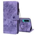 thumbnail image 1 of Dteck for Samsung Galaxy A50 Case, PU Leather Embossed Comic Flip Wallet Case with Cart Slot Hand Strap and Kickstand Shockproof Protective Case for Samsung Galaxy A50 6.4" 2019 Women Men, Purple, 1 of 10