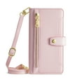 thumbnail image 1 of Dteck for Samsung Galaxy A53 5G Case Crossbody Wallet, Zipper Phone Case with 6 Credit Card Holder Wrist Strap Purse Leather Cover for Women Compatible with Samsung Galaxy A53 5G, Pink, 1 of 7