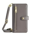 thumbnail image 1 of Dteck for Samsung Galaxy A53 5G Case Crossbody Wallet, Zipper Phone Case with 6 Credit Card Holder Wrist Strap Purse Leather Cover for Women Compatible with Samsung Galaxy A53 5G, Gray, 1 of 7