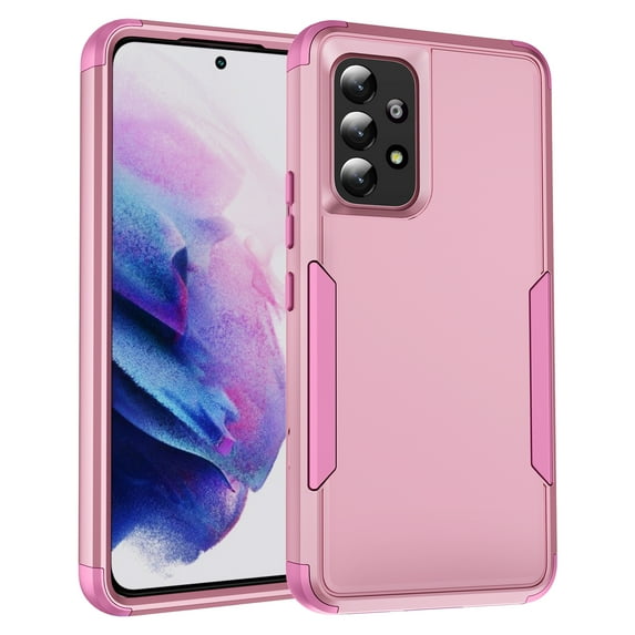 Dteck for Samsung Galaxy A53 5G Case, Shockproof Heavy Duty Dual Layer Outdoor Drop Protection Dustproof Armor Cover Hybrid Rugged Sports Matte Phone Case for Galaxy A53 5G 2022, pink