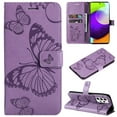 thumbnail image 1 of Dteck for Samsung Galaxy A53 5G Case Wallet,Women Flip Folio Cover with Butterfly Embossed PU Leather Kickstand Credit Card Holder Slots Magnetic Wrist Strap Purse for Samsung A53 5G,Purple, 1 of 7