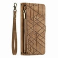 thumbnail image 1 of Dteck for Samsung Galaxy A53 5G Wallet Case, PU Leather Magnetic Flip Case with Lanyard Strap Wristlet Zipper Card Holder for Samsung Galaxy A53 5G,Brown, 1 of 7