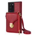thumbnail image 1 of Dteck for Samsung Galaxy A53 Crossbody Wallet Case, Zipper Card Phone Case with Lanyard, PU Leather Back Phone Cover for Women Men Compatible with Samsung Galaxy A53 5G,Red, 1 of 7