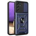 thumbnail image 1 of Dteck for Samsung Galaxy A54 5G Case Built in Slide Lens Cover, Heavy Duty Shockproof Full Body Protective Built in Finger Ring Stand Holder Kickstand Phone Cover, Blue, 1 of 11