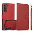 thumbnail image 1 of Dteck for Samsung Galaxy A54 5G Wallet Case with Wrist Strap, 2 IN 1 Premium PU Leather Magnetic Kickstand Shockproof Removable Flip Protective Cover for Samsung A54 5G,Red, 1 of 6