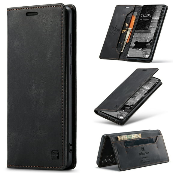 Dteck for Samsung Galaxy A54 Wallet Case,Soft PU Leather Flip Case Magnetic Stand Flip Protective Cover Leather Case with ID & Credit Card Slots Holder Case for Samsung Galaxy A54,Black