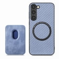 thumbnail image 1 of Dteck for Samsung Galaxy A56 5G Wallet Case with Detachable Card Holder Magnetic Slim Fiber Pattern Protection Fashion Protective Cover for Women Man, Blue, 1 of 4