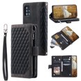 thumbnail image 1 of Dteck for Samsung Galaxy A71 4G 6.7 Inch Zipper Wallet case, Handstrap Kickstand Card Slots Magnetic Shockproof Argyle Pattern Leather Wallet Case for Samsung Galaxy A71 4G, Black, 1 of 7