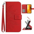 thumbnail image 1 of Dteck for Samsung Galaxy A71 4G Case Wallet for Women Men Durable Embossed PU Leather Magnetic Folio Flip Stand Wrist Strap Card Holder Shockproof Phone Case,Red, 1 of 6