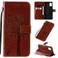 thumbnail image 1 of Dteck Samsung Galaxy A71 4G (Not for 5G Version) Case Cat Tree Pattern PU Leather Flip Cover Wallet Stand with Card/Cash Slots Packet Wrist Strap Magnetic Clasp, brown, 1 of 1