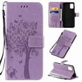 thumbnail image 1 of Dteck Samsung Galaxy A71 4G (Not for 5G Version) Case Cat Tree Pattern PU Leather Flip Cover Wallet Stand with Card/Cash Slots Packet Wrist Strap Magnetic Clasp, lightpurple, 1 of 1