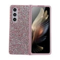 thumbnail image 1 of Dteck for Samsung Galaxy Fold 4 5G Glitter Sparkly Case, Shockproof Bling Shiny Diamond Rhinestone Case with Flexible Plating TPU Bumper Slim Anti-Slip Protective Cover for Women Girls, pink, 1 of 5