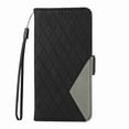 thumbnail image 1 of Dteck for Samsung Galaxy Note 20 Case with Wrist Strap, Shockproof Splicing Luxury PU Leather Flip Wallet Magnetic Kickstand Money Pouch Folio TPU Bumper Protective Cover, black, 1 of 8
