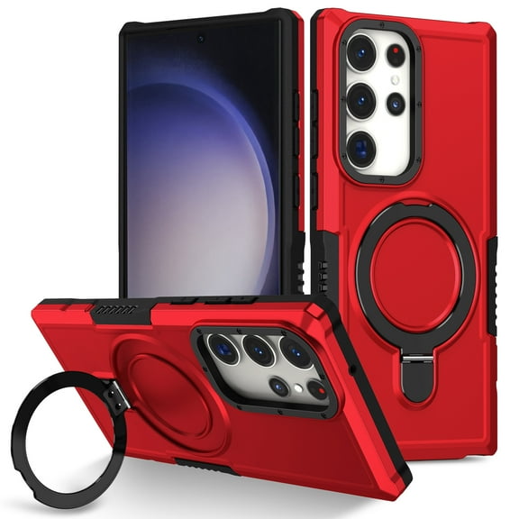 Dteck for Samsung Galaxy Note 20 Ultra Case with Invisible Built in Stand & Ring Holder,Military Grade Drop Protection Shockproof Hybrid Case for Samsung Galaxy Note 20 Ultra,Red