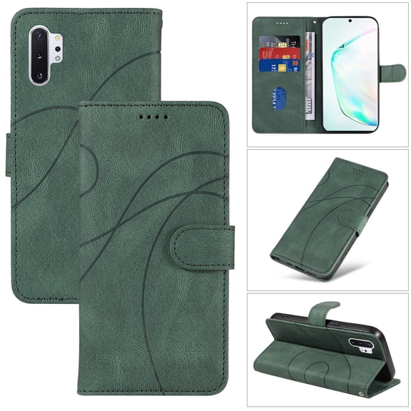 Dteck for Samsung Galaxy Note 20 Wallet Case, Premium PU Leather Flip Folio Card Holders Kickstand Book Folding Case with Detachable Wrist Strap Shockproof Protective Cover, green