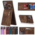 thumbnail image 1 of Dteck for Samsung Galaxy Note20 Ultra Case with Card Holder, RFID Blocking PU Leather Galaxy Note20 Ultra Wallet Case with Ring Kickstand, Magnetic Back Flip Case Note20 Ultra 5G Slim Cover,Brown, 1 of 8