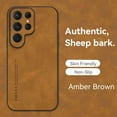 thumbnail image 1 of Dteck for Samsung Galaxy S20 Anti-scratch Case, Luxury Premium Leather Stylish Soft Grip Shockproof Anti-Scratch Classic Business Protection Case Cover, brown, 1 of 6