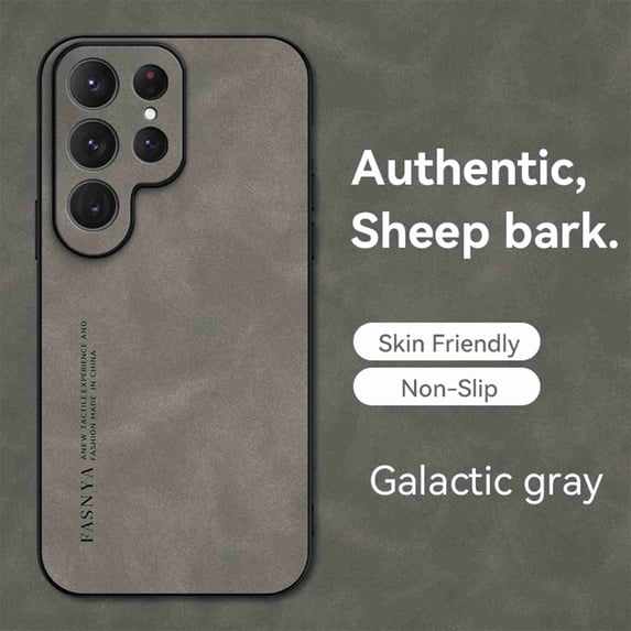 Dteck for Samsung Galaxy S20 Anti-scratch Case, Luxury Premium Leather Stylish Soft Grip Shockproof Anti-Scratch Classic Business Protection Case Cover, gray