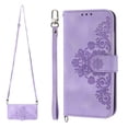 thumbnail image 1 of Dteck for Samsung Galaxy S20 FE 5G Wallet Case with Wrist Lanyard Shoulder Strap, Galaxy S20 FE Phone Cover with Embossed PU Leather Card Slots Folio Flip Stand Case for Samsung S20 FE, Purple, 1 of 12