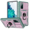 thumbnail image 1 of Dteck Samsung Galaxy S20 FE Case, Slide Camera Lens Protector Cover Ring Holder Kickstand Rugged Shockproof Case for Samsung Galaxy S20 FE 5G,Pink/Green, 1 of 11