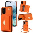 thumbnail image 1 of Dteck for Samsung Galaxy S20 FE Wallet Case with Crossbody Lanyard, PU Leather Card Holder Purse Shockproof Phone Cover for Samsung Galaxy S20 FE,Orange, 1 of 5