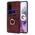 thumbnail image 1 of Dteck for Samsung Galaxy S20 Plus Case with Credit Card Holder Slots & Ring Stand Kickstand PU Leather and Soft TPU Shockproof Slim Fit Protective Phone Cover for Samsung Galaxy S20+,Winered, 1 of 8