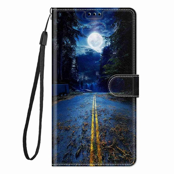 Dteck for Samsung Galaxy S20 Plus Wallet Case, Shockproof Fashion 3D Painted Pattern Premium PU Leather Wrist Strap Magnetic Card/Cash Slots Stand Flip Protective Cover, Night