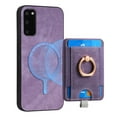 thumbnail image 1 of Dteck for Samsung Galaxy S20 Ultra Case, 2 in 1 Magnetic Wallet with Phone Grip, Compatible with MagSafe, Detachable Premium PU Leather Magnetic Case with Card Slots Ring Holder,Purple, 1 of 9