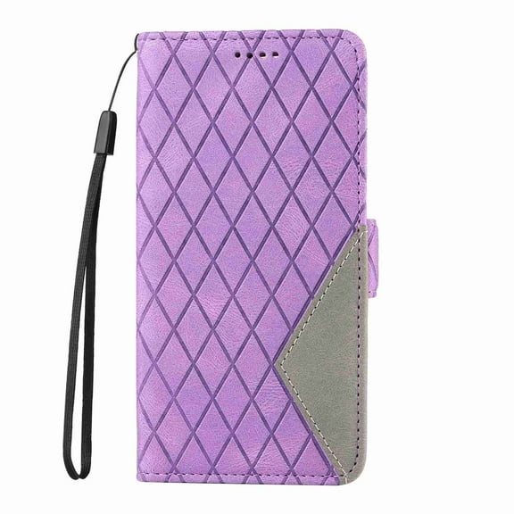 Dteck for Samsung Galaxy S20 Ultra Case with Wrist Strap, Shockproof Splicing Luxury PU Leather Flip Wallet Magnetic Kickstand Money Pouch Folio TPU Bumper Protective Cover, purple