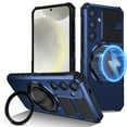 thumbnail image 1 of Dteck for Samsung Galaxy S21 FE Case with Rotating Ring Stand, Compatible with MagSafe, Heavy Duty Magnetic Phone Case for Samsung Galaxy S21 FE 5G 6.4",Blue, 1 of 9