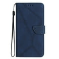 thumbnail image 1 of Dteck for Samsung Galaxy S21 FE Magnetic Wallet Case, Shockproof Card Holder Kickstand Flip Embossed Spliced Lanyard Protective Soft PU Leather Cover, darkblue, 1 of 8