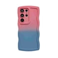 thumbnail image 1 of Dteck for Samsung Galaxy S21 FE Phone Case, Cute Gradient Color Curly Wave Frame Camera Lens Cover Protective Shockproof Bumper Soft Silicone Phone Cover, C, 1 of 6