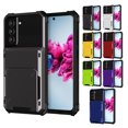 thumbnail image 1 of Dteck Samsung Galaxy S21 FE Rugged Case, Wallet Hidden ID Slot Credit Card Holder Heavy Duty Dual Layer Protective Shell Solid Case for Samsung Galaxy S21 FE - Gray, 1 of 7