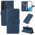 thumbnail image 1 of Dteck for Samsung Galaxy S21 FE Wallet Case, Premium PU Leather Flip Folio Card Holders Kickstand Book Folding Case with Detachable Wrist Strap Shockproof Protective Cover, darkblue, 1 of 1