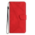 thumbnail image 1 of Dteck for Samsung Galaxy S21 Magnetic Wallet Case, Shockproof Card Holder Kickstand Flip Embossed Spliced Lanyard Protective Soft PU Leather Cover, red, 1 of 8