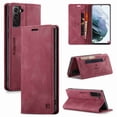 thumbnail image 1 of Dteck For Samsung Galaxy S21 Plus Wallet Case, Magnetic PU Leather Stand Card Slot Protective Folio Flip Cover with [TPU Shockproof Interior Case], Red, 1 of 5