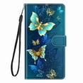 thumbnail image 1 of Dteck for Samsung Galaxy S21 Plus Wallet Case, Shockproof Fashion 3D Painted Pattern Premium PU Leather Wrist Strap Magnetic Card/Cash Slots Stand Flip Protective Cover, Butterflies, 1 of 6