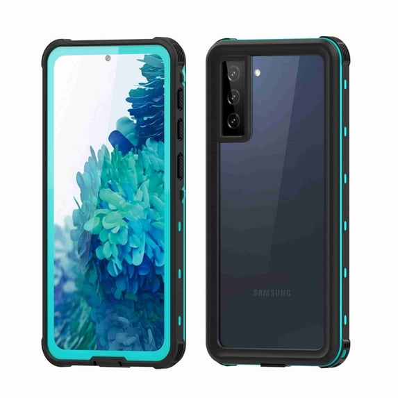 Dteck For Samsung Galaxy S21 Plus Waterproof Case, Built-in Screen Protector IP68 Underwater Full Body Seal Cover Clear Sound Anti-Scratch Heavy Duty Waterproof Cover, Blue