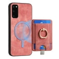 thumbnail image 1 of Dteck for Samsung Galaxy S21 Ultra Case, 2 in 1 Magnetic Wallet with Phone Grip, Compatible with MagSafe, Detachable Premium PU Leather Magnetic Case with Card Slots Ring Holder,Pink, 1 of 9