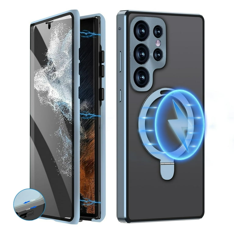 Dteck for Samsung Galaxy S21 Ultra Case with Built-in Screen