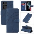thumbnail image 1 of Dteck for Samsung Galaxy S21 Ultra Wallet Case, Premium PU Leather Flip Folio Card Holders Kickstand Book Folding Case with Detachable Wrist Strap Shockproof Protective Cover, darkblue, 1 of 1