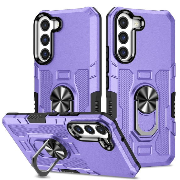 Dteck for Samsung Galaxy S22 5G Phone Case, 360° Rotate Ring Holder Stand Magnetic Car Mount Heavy Duty Rugged Shockproof Drop Protection Phone Cover Case for Samsung S22 6.1 inch 2022, Purple