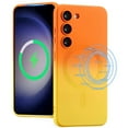 thumbnail image 1 of Dteck for Samsung Galaxy S22 Case Compatible with MagSafe, Gradient TPU Shockproof Non-Slip Protective Slim Cover with Camera Lens Protector,Orange Yellow, 1 of 5