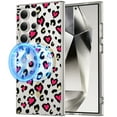thumbnail image 1 of Dteck for Samsung Galaxy S22 Case Cute Leopard Pattern Clear for Women Girls, S22 Magnetic Case Compatible with MagSafe,Transparent Phone Case Cheetah Print Design for S22,Rose, 1 of 6